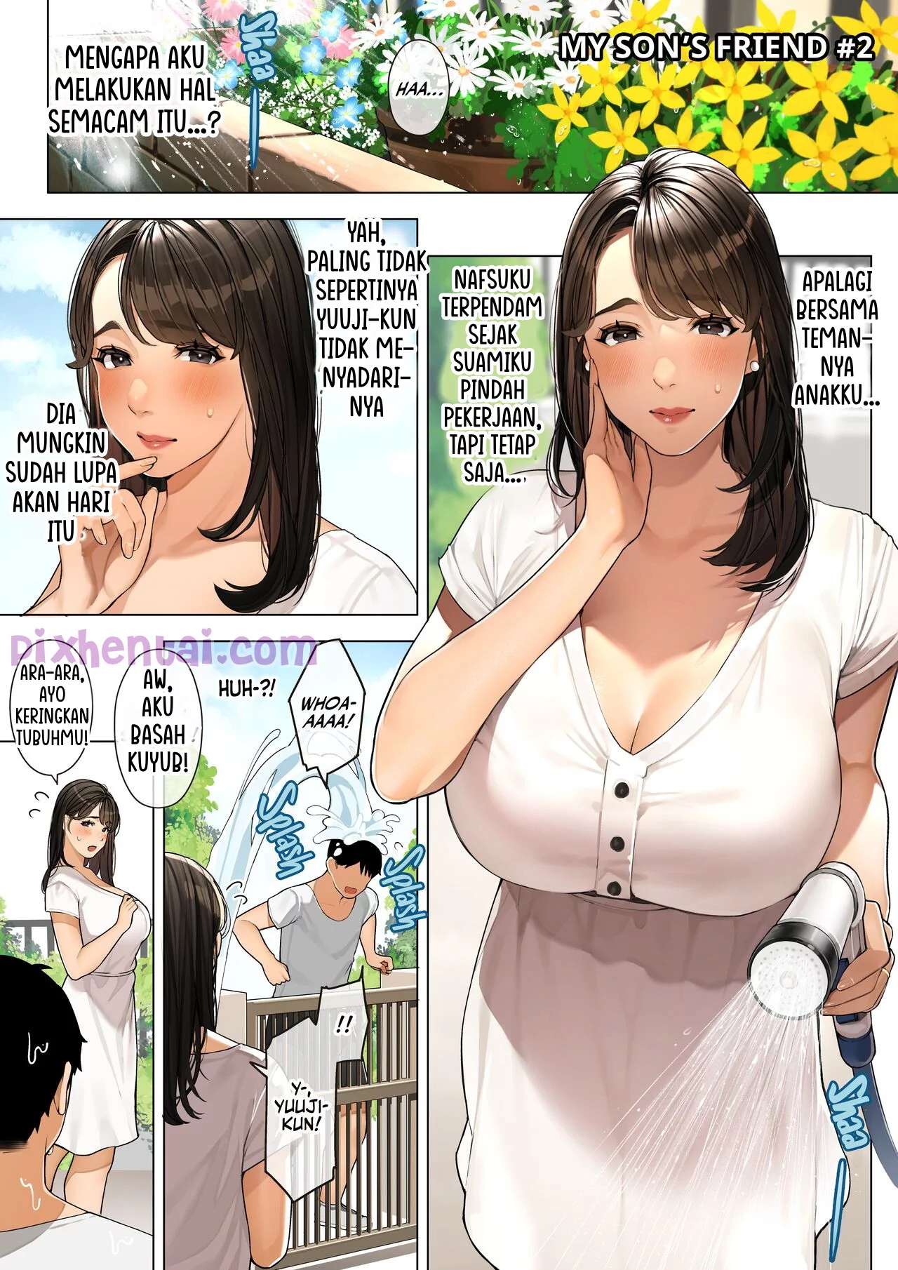 Komik hentai xxx manga sex bokep The Neighborhood Housewife My Sons Friend chapter 1–3 11